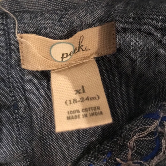 Peek Toddler Girl Romper Short Sleeve 18-24 Month Blue Jumpsuit - Picture 4 of 4